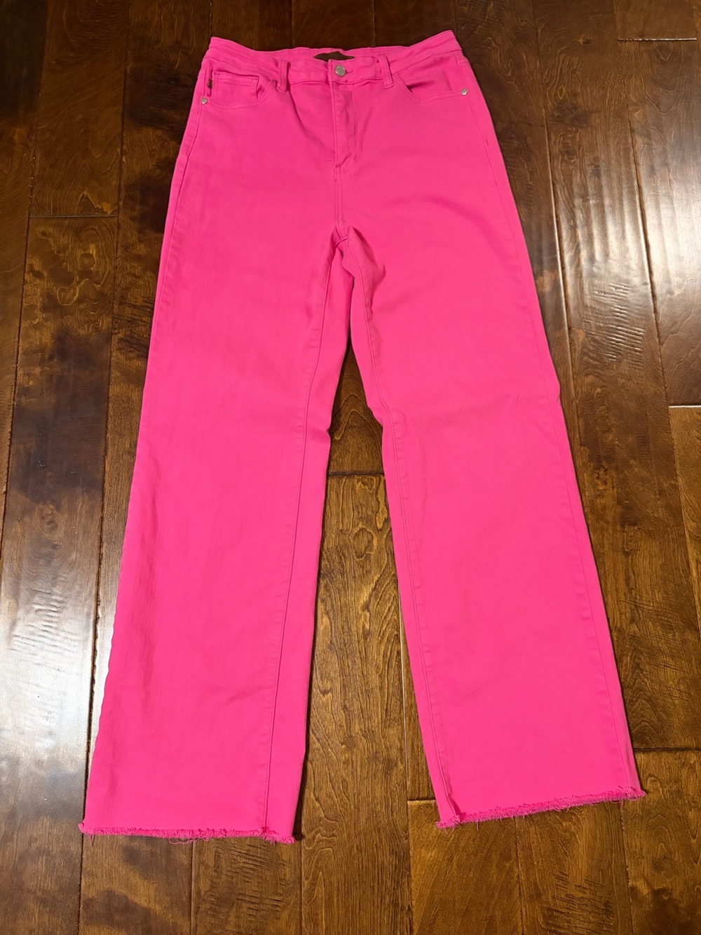 Judy Blue Hot Pink Wide-Leg Jeans